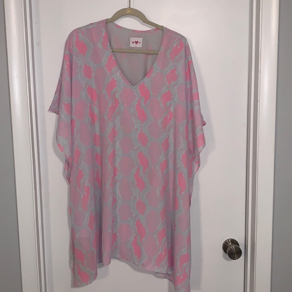 Buddy Love Pink Snakeskin Print Tunic Top - Picture 1 of 5